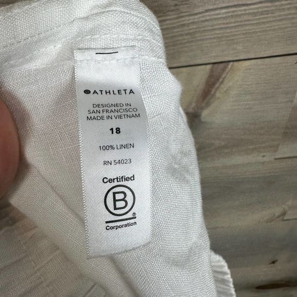 Athleta Cabo Linen Jogger Size 16 in Calla Lily White - Picture 6 of 6
